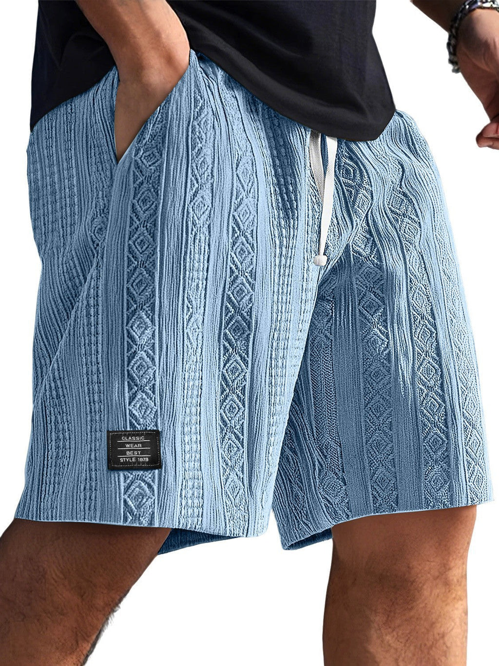 Herren Stilvolle Freizeithosen im lässigen Strickdesign