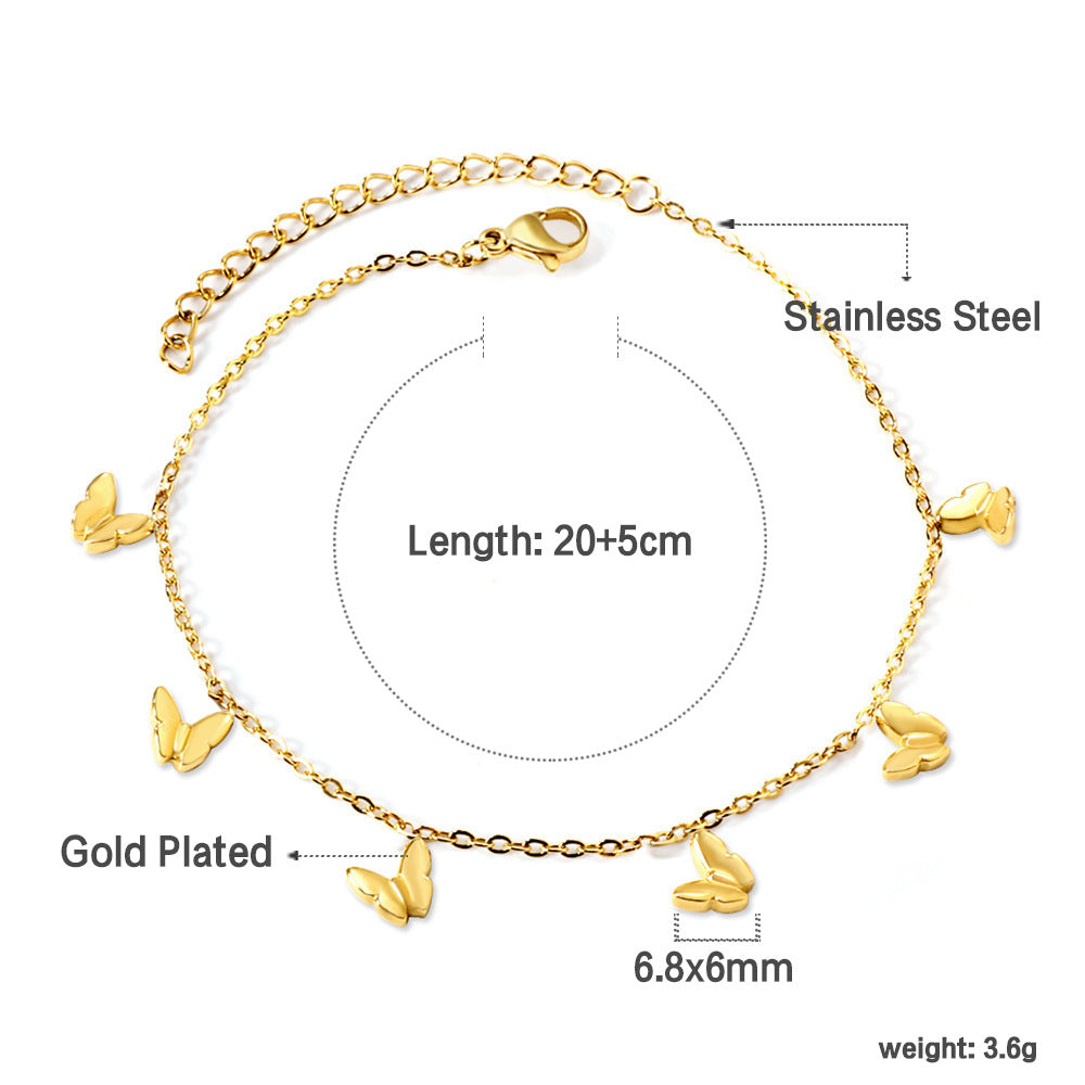 Damen zarte und elegante Kette mit goldplattierten Anhängern Shop Nory