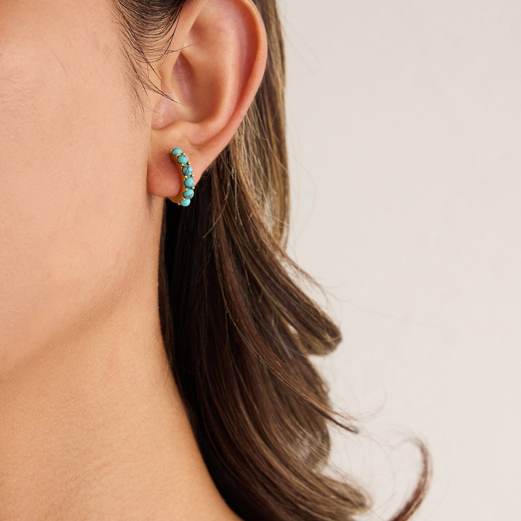 Damen Creolen mit eleganten Perlen und hypoallergener Edelstahlverarbeitung Shop Nory
