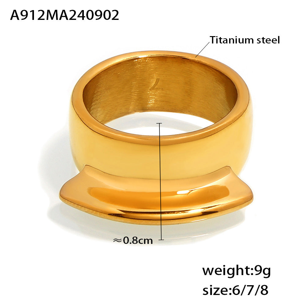 Damenring aus hochwertigem Titanstahl mit elegantem Finish Shop Nory