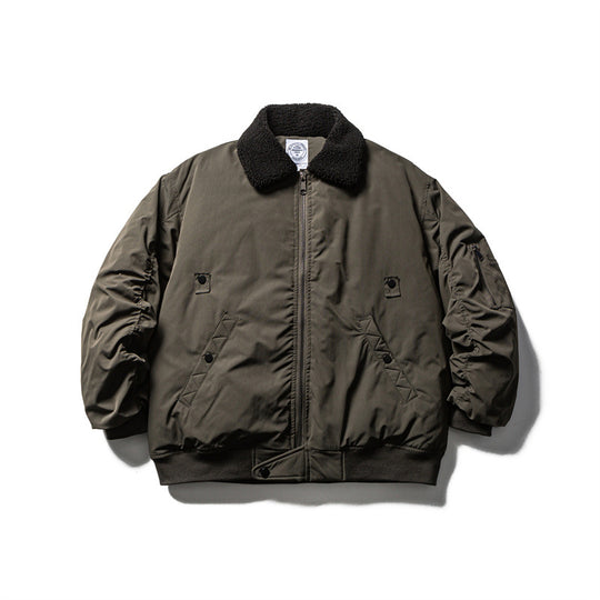 Herren Kurzparka-Bomber mit Sherpa-Kragen, gefütterte Utility-Jacke Shop Nory