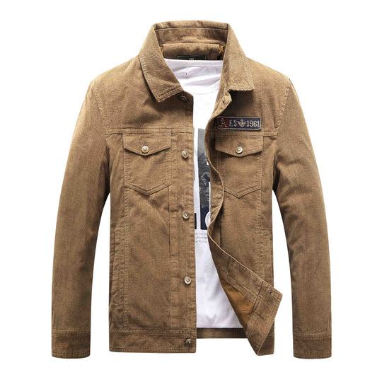 Herren Cord‑Truckerjacke mit Teddyfutter und aufgesetzten Brusttaschen Shop Nory