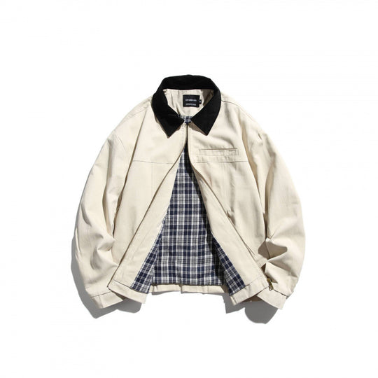 Unisex Kurz geschnittene Overshirt‑Jacke mit Cordkragen, Brustleistentasche und präzisen Nahtdetails Shop Nory