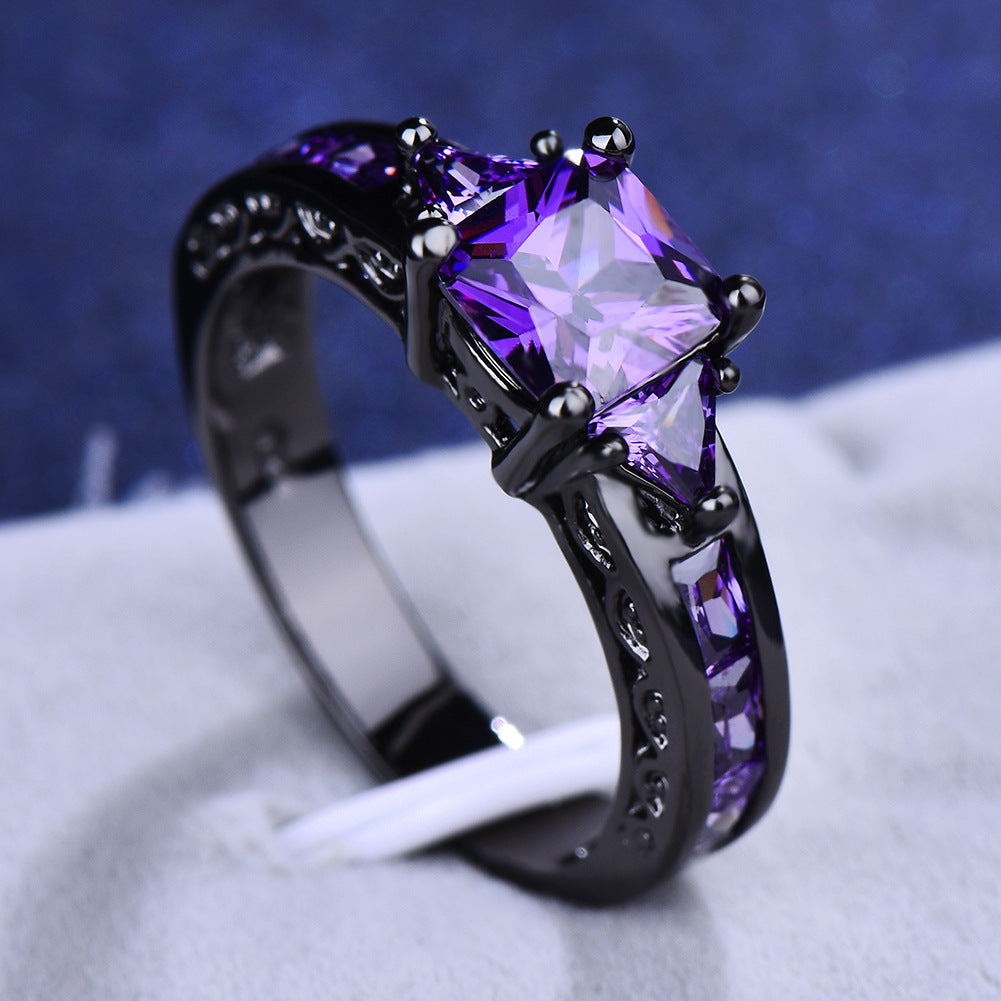 Damen Ring mit funkelndem grünem Zirkon und eleganter Edelstahlfassung Shop Nory