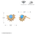 Damen Ohrstecker im modernen Sonnenmotiv mit hochwertigem Zirkonbesatz Shop Nory