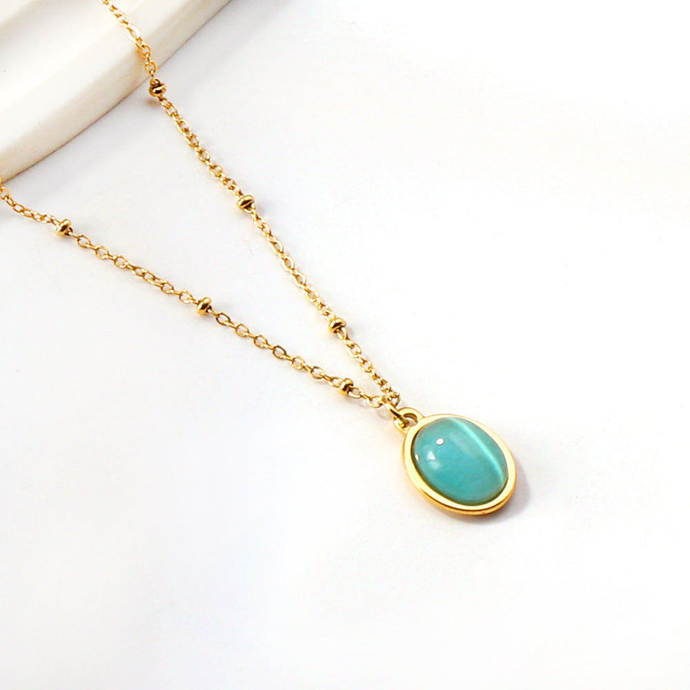 Damen elegante Halskette mit geometrischem Kompassanhänger aus hochwertigem Edelstahl und goldplattiertem Finish Shop Nory