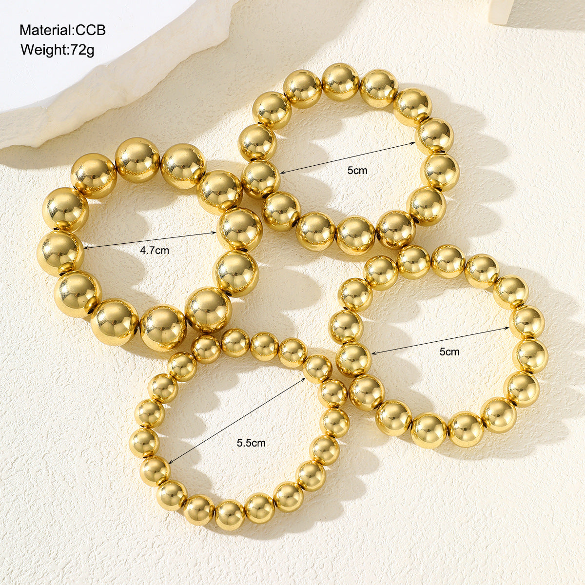 Damen Armband-Set mit glänzenden, multifunktionalen Perlen Shop Nory