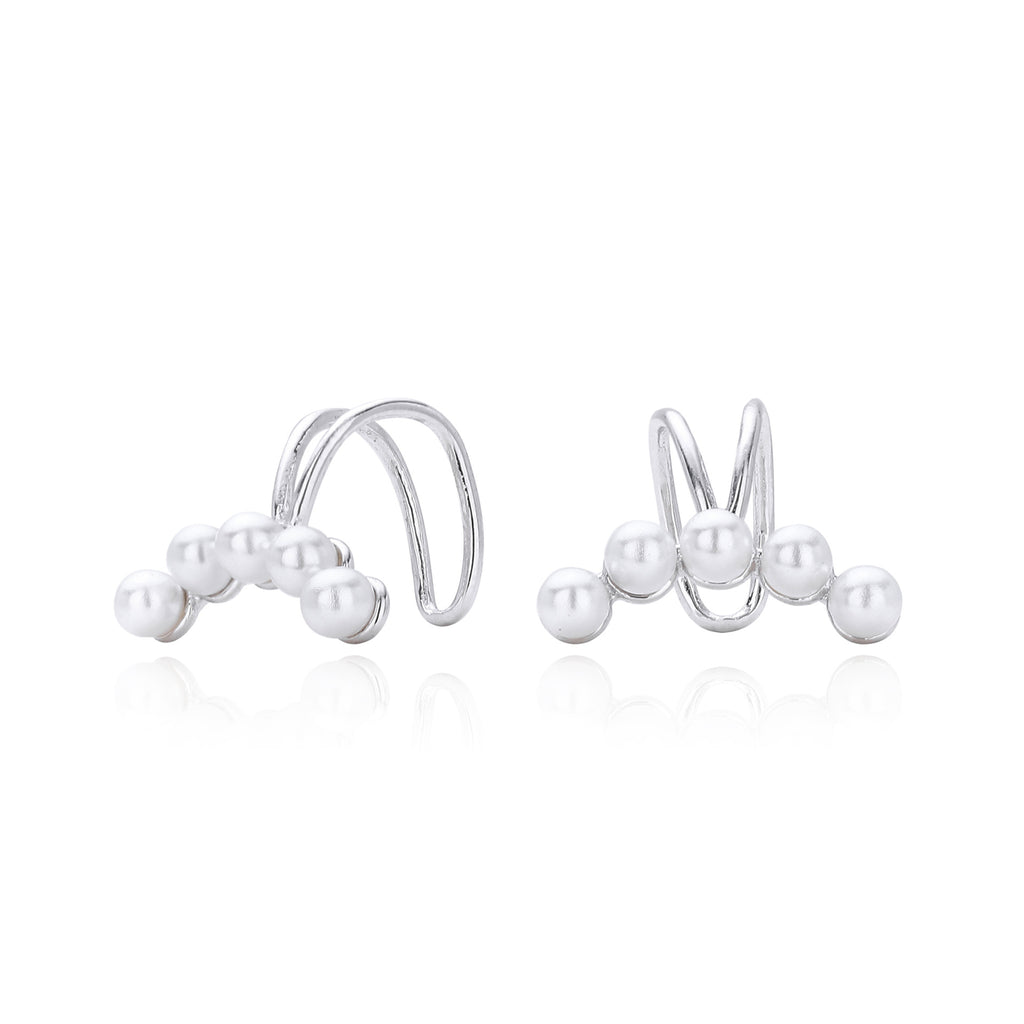 Damen Ohrstecker mit eleganten Perlen und hochwertigem 925 Sterling Silber Shop Nory