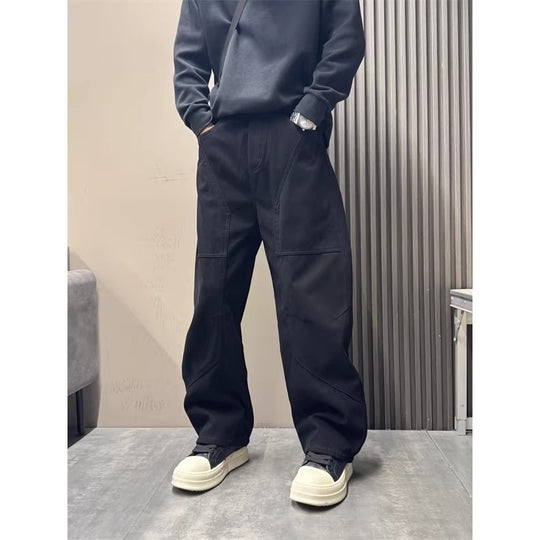 Herren Weite Cargo-Hose im Baggy-Stil mit Knieverstärkung und aufgesetzten Taschen Shop Nory