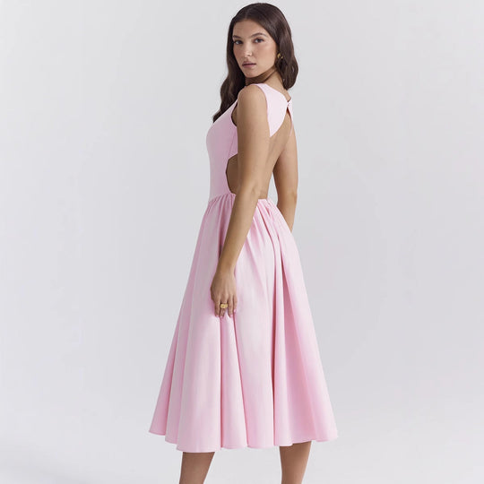 Damen A-Linie Cocktailkleid mit elegantem Taillenkürzel und femininem Schnitt