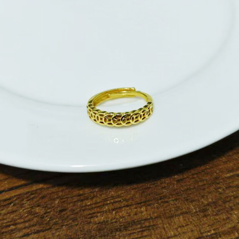 Damen eleganter und modischer Ring mit Kettendesign Shop Nory