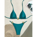 Damen Triangel-Bikini mit luxuriösen Kettenakzenten