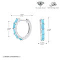 Damen Creolen mit funkelnden Zirkon-Elementen aus hochwertigem 925 Sterling Silber Shop Nory
