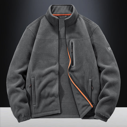 Herren technische Fleecejacke mit Polarstruktur, wasserabweisender Brusttasche und elastischen Bündchen Shop Nory