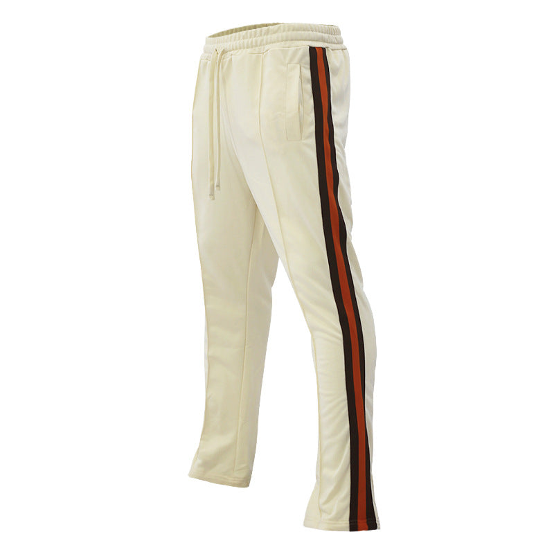 Herren Tapered-Trainingshose mit elastischem Bund, Kordelzug und seitlichen Kontraststreifen Shop Nory