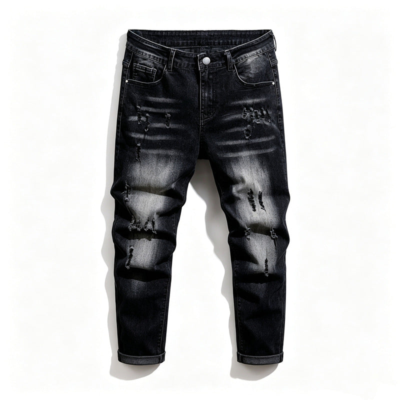 Herren Modische Ripped Jeanshose Shop Nory