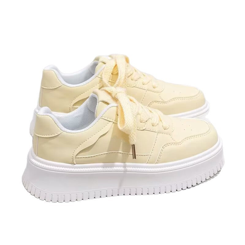 Damen bequeme Sneakers mit dicker Plattform und komfortabler Dämpfung Shopnory