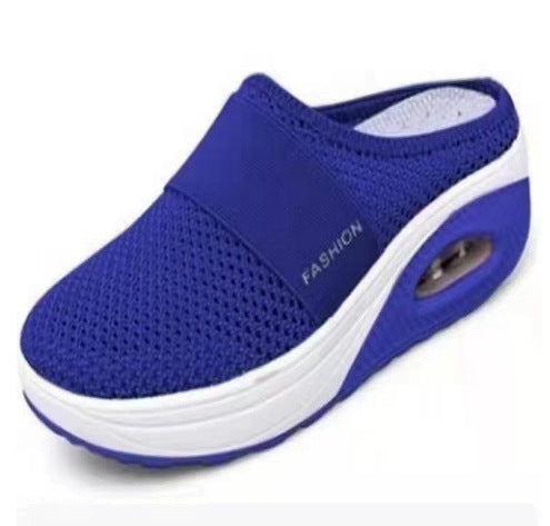 Damen Halbschuh-Slipper mit atmungsaktivem Strickobermaterial, elastischem Mittelfußriemen und Dämpfungssohle Shop Nory