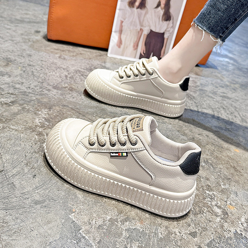 Damen Sneakers mit rutschfester Sohle und extra dicker Profilsohle