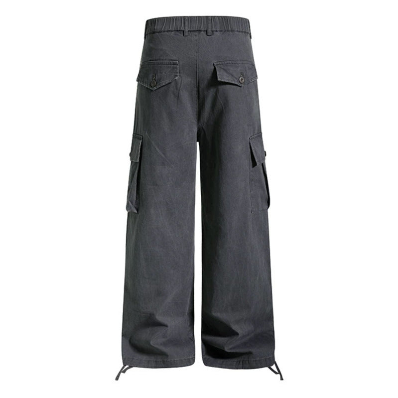 Damen weite Cargo-Hose im Utility-Stil mit Multifunktions-Taschen und Saum-Tunnelzug Shop Nory
