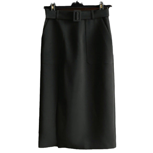Damen Eleganter High-Waist Bleistiftrock mit Gürtel Shop Nory