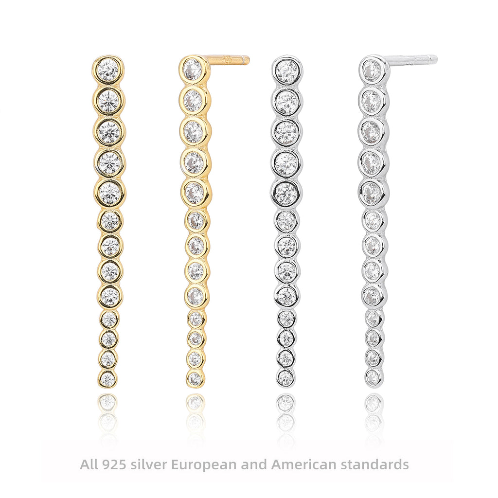 Damen Ohrhänger mit funkelnden Zirkonsteinen aus hochwertigem 925 Sterling Silber Shop Nory