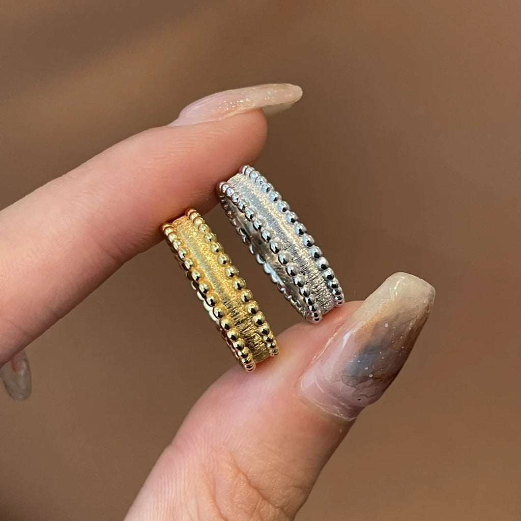 Damen Offener Ring mit kunstvoller Perlenstruktur Shop Nory