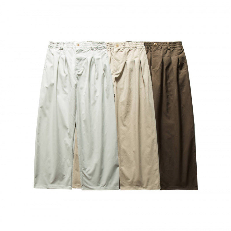 Unisex Weite Plissee-Hose mit elastischem Bund und Bundfalten Shop Nory