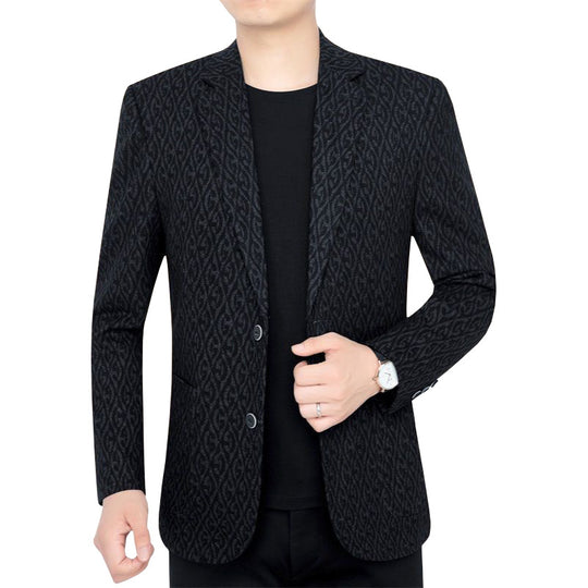 Herren Einreihiges Jacquard-Sakko mit schmaler Silhouette und feiner Struktur Shop Nory