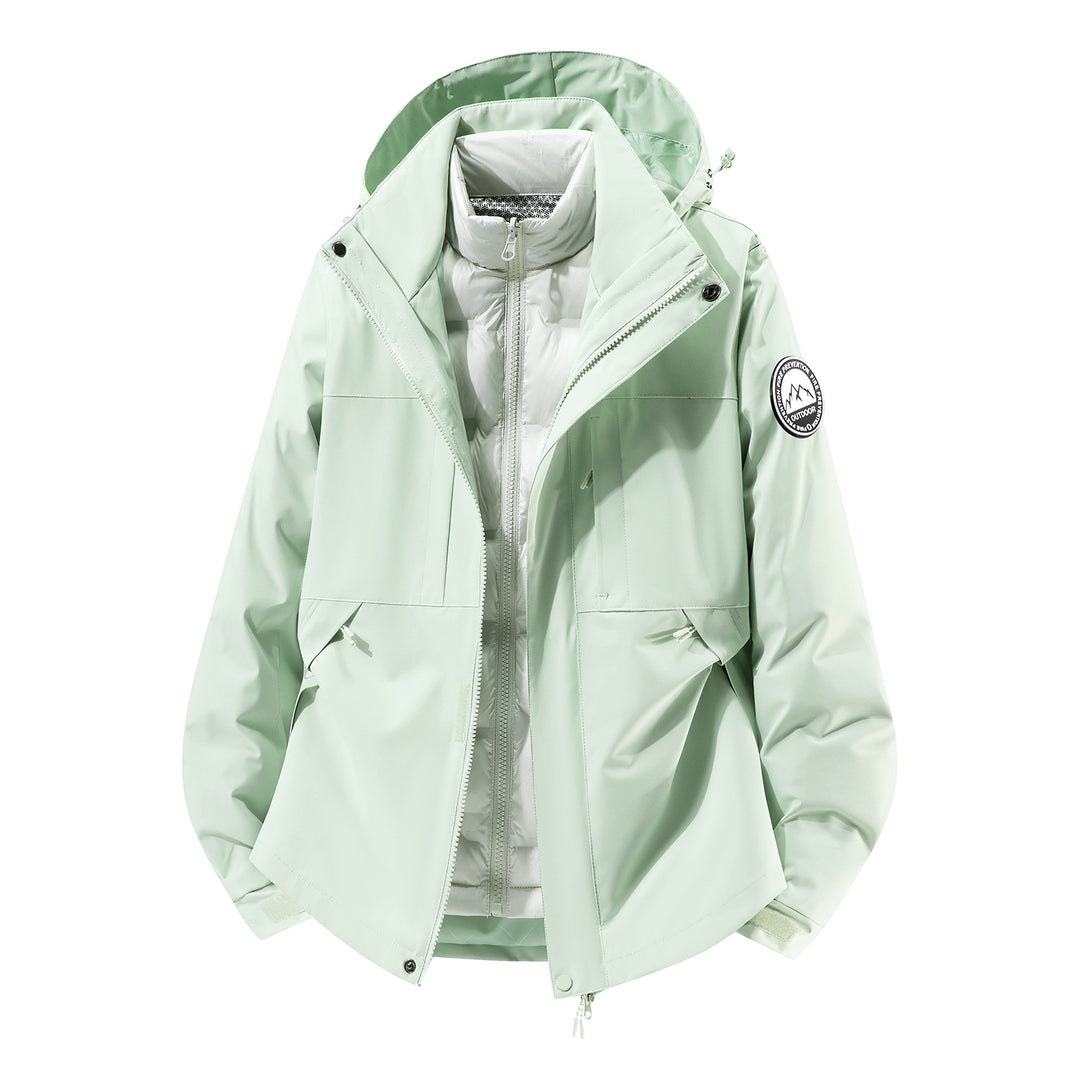 Herren zweilagiger Hardshell-Parka mit abnehmbarer Steppweste und technischer Kapuze Shop Nory