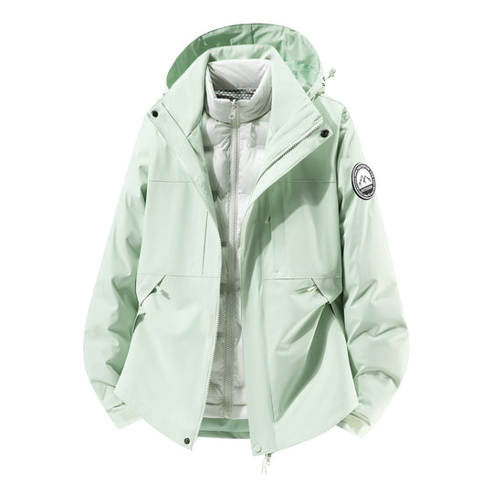 Herren zweilagiger Hardshell-Parka mit abnehmbarer Steppweste und technischer Kapuze Shop Nory