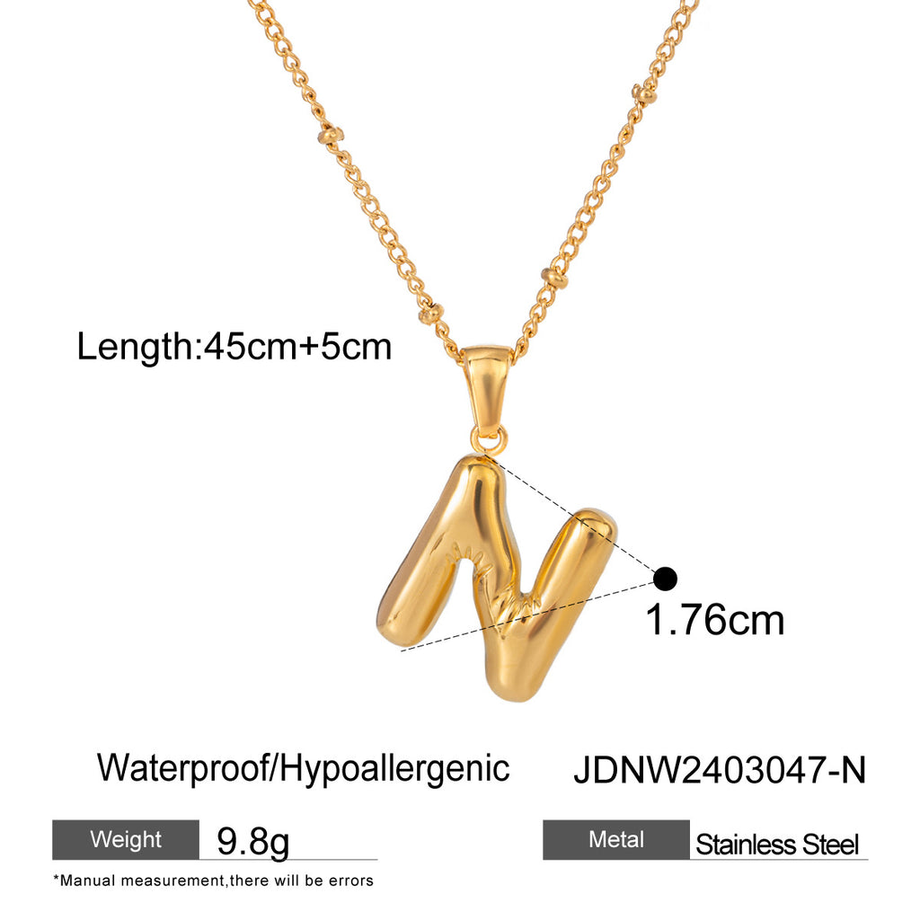 Damen Halskette mit persönlichem Z-Anhänger aus hochwertigem Edelstahl Shop Nory