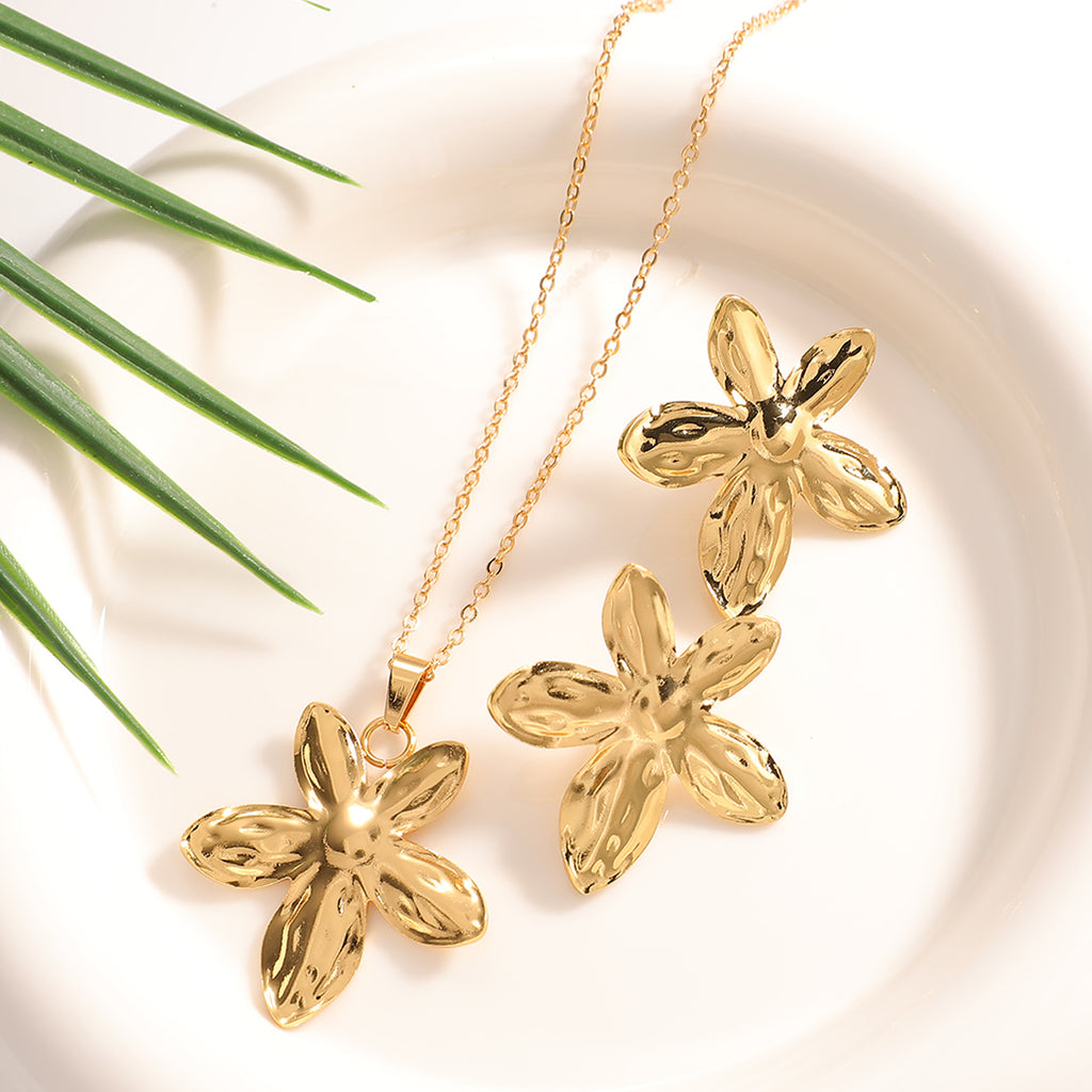 Damen Schmuckset mit filigranem Blattdesign Shop Nory