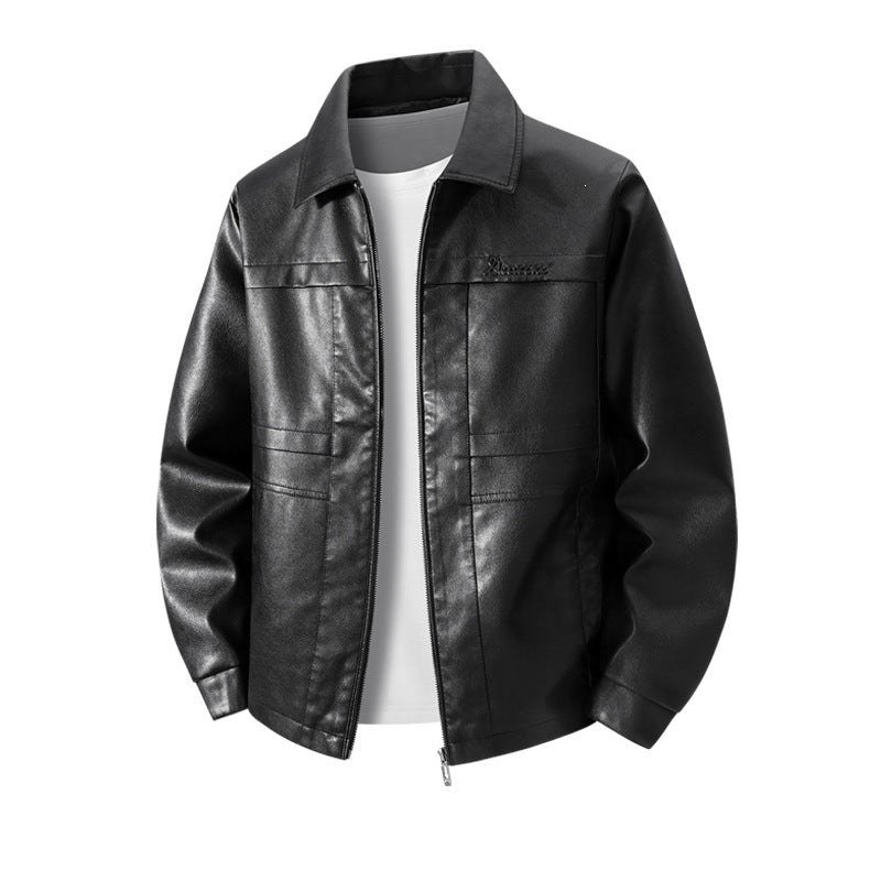 Herren Hochwertige Kunstlederjacke mit klassischem Schnitt Shop Nory