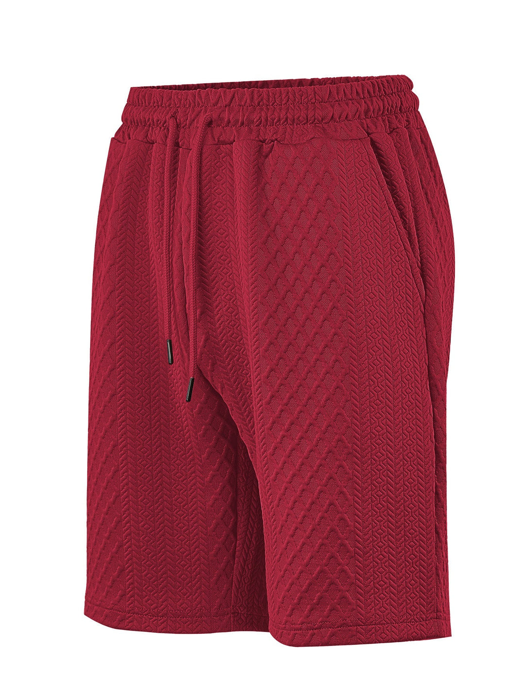 Herren nan strukturierte Lounge-Shorts mit Elastikbund Tunnelzug und seitlichen Eingrifftaschen