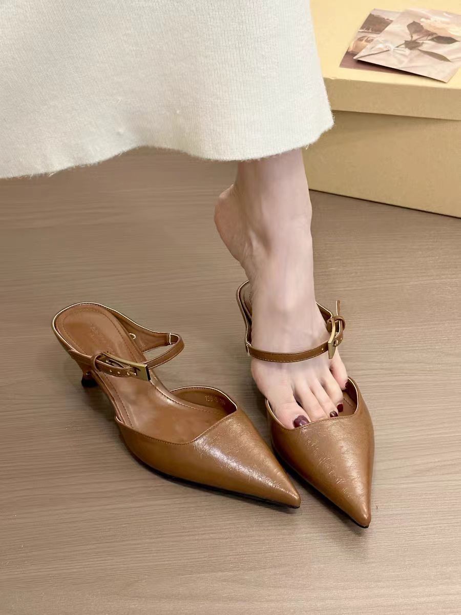Damen Elegante Slingback-Pumps mit spitzem Zehenbereich und dezentem Riemen