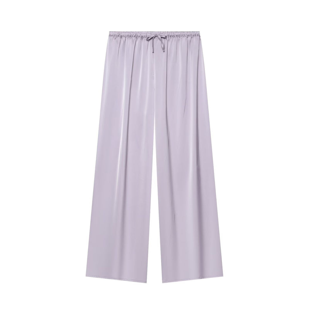 Damen nan luftig-weite Palazzo-Hose mit elastischem Bund und Kordelzug Shop Nory