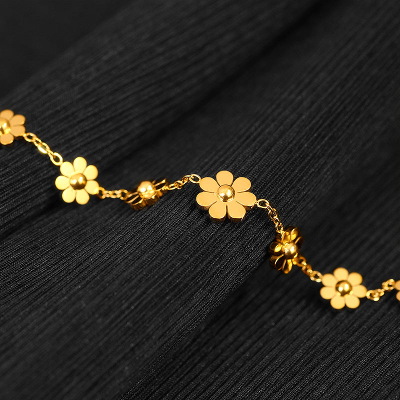 Frauen Blumenmuster Kettenarmband Shop Nory