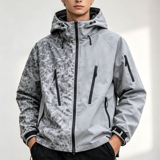 Herren Modische Funktionsjacke mit Kapuze