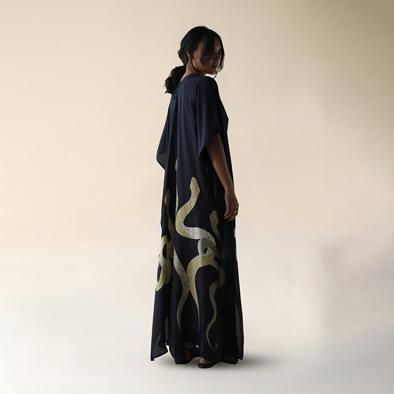 Damen Maxi-Kleid mit einzigartigem Schlangen-Design