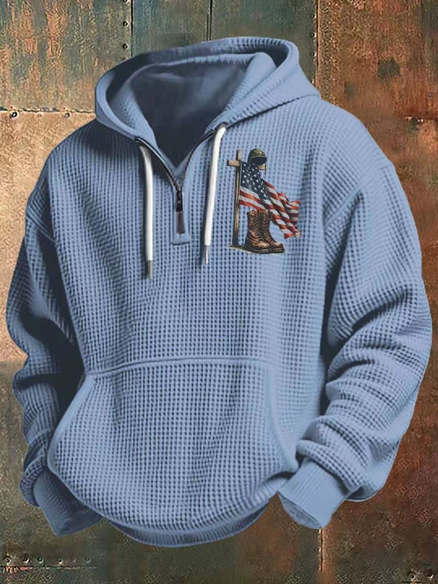 Herren Kapuzensweater mit amerikanischem Flaggenmotiv Shop Nory