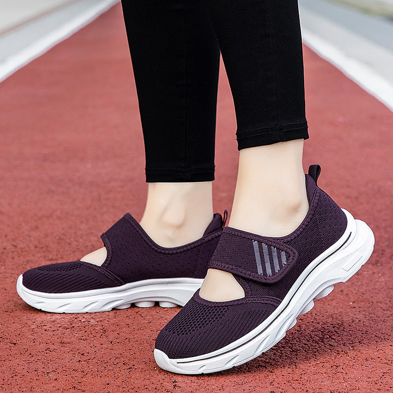 Damen Leichte Komfort-Sneaker mit Klettverschluss