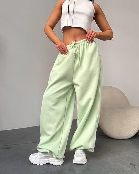 Damen Weite Sporthose mit elastischem Bund