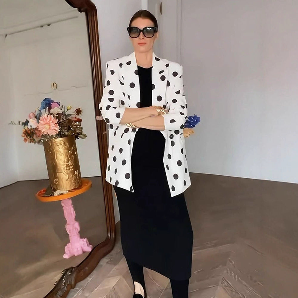 Damen modischer Blazer mit Punkten