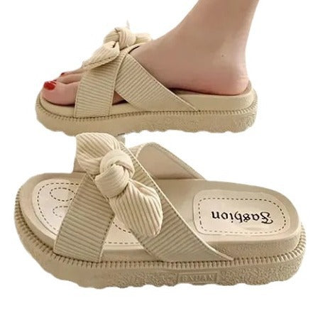 Damen luftige Sandalen mit dekorativem Schleifen-Design