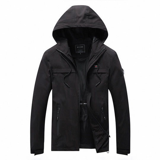 Herren Softshell-Jacke mit Kapuze, winddichtem Außenmaterial und atmungsaktivem Meshfutter Shop Nory