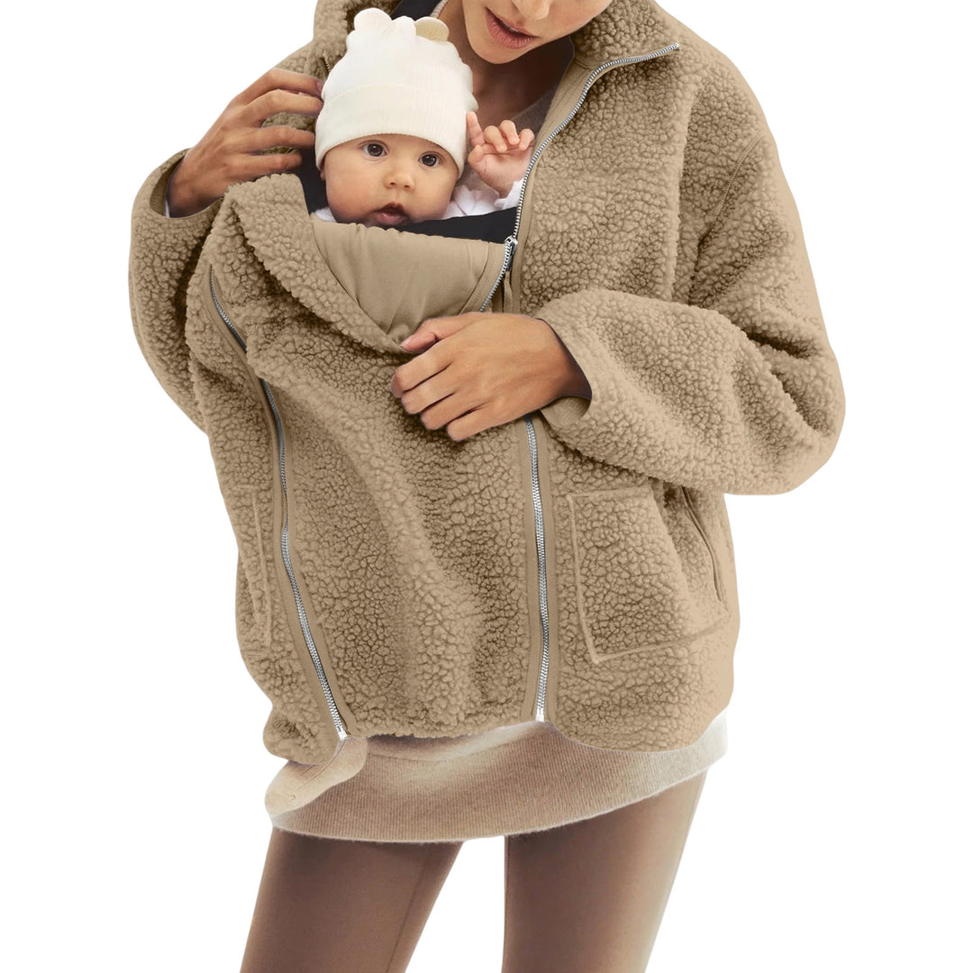 Damen nan oversized Teddyfleece Jacke mit Stehkragen und durchgehendem Reißverschluss Shop Nory