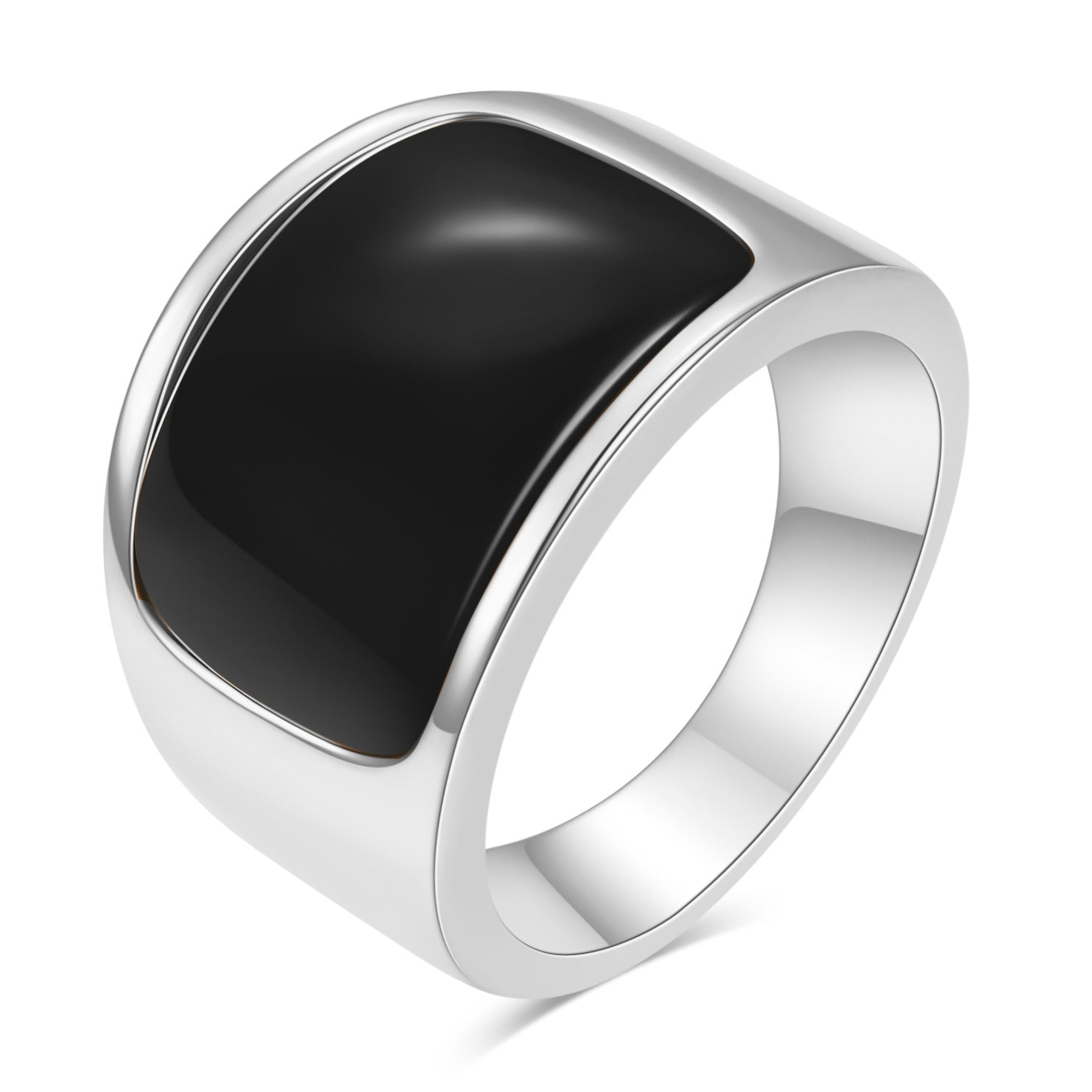 Damen Ring mit schimmerndem Edelstein und polierter Oberfläche Shop Nory