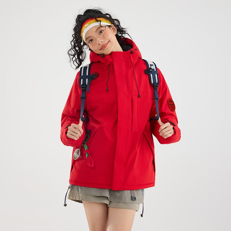 Damen Wattierte Winterjacke mit Kapuze, wasserabweisend und winddicht Shop Nory