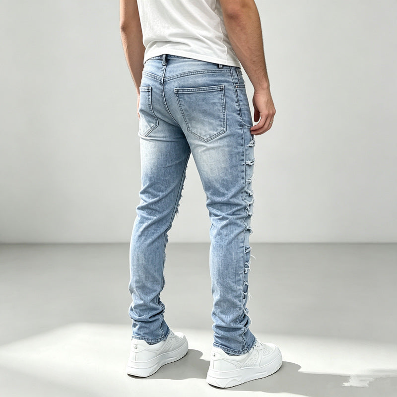 Herren Modische Ripped Jeans mit kreativen Destroyed-Details Shop Nory